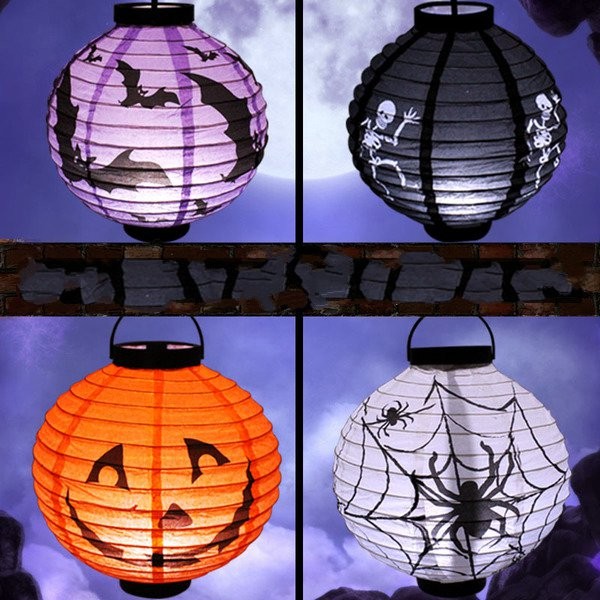 Halloween Electric Hanging Paper Lanterns