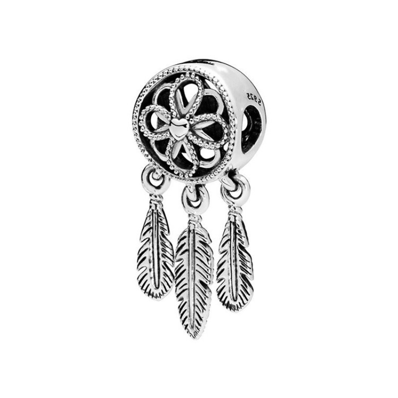 Feather Breloque Argent Sterling