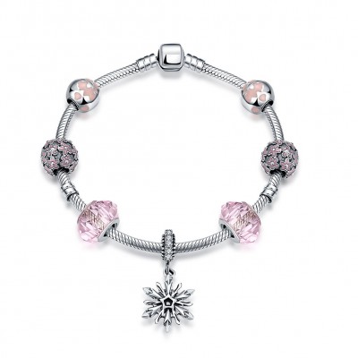 Rose Fleur Cool Pendant S925 Argent Bracelets