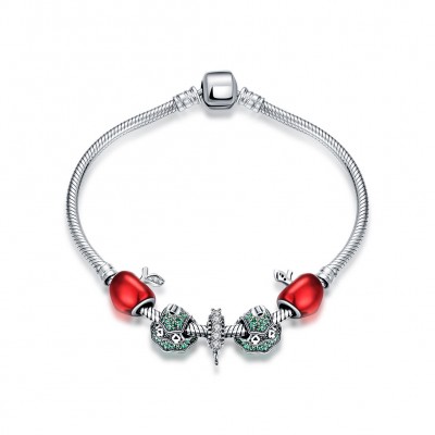 Rouge Coeurs Apple Accessories S925 Argent Bracelets