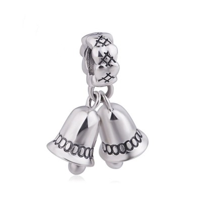 Christmas Bell Breloque Argent Sterling