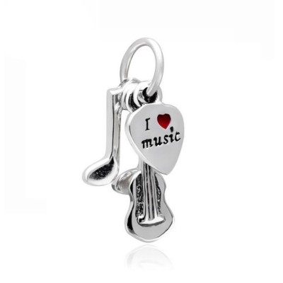 I Amour Music Breloque Argent Sterling