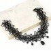 Black Flower Lace Choker Beads Chain Rose Decorate