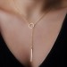 Romantic Unique Necklace Circle Lasso Long Strip Pendant For Her