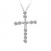 Stylish Cross White Sapphire Necklace for Women