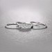 Princess Cut White Sapphire 925 Sterling Silver 3 Piece Ring Sets