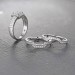 Princess Cut Hola 925 Sterling Silver White Sapphire 3 Piece Ring Sets
