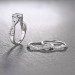 White Sapphire Round Cut 925 Sterling Silver 3 Piece Ring Sets