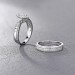 Round Cut White Sapphire 925 Sterling Silver Halo Ring Sets