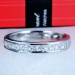 Princess Cut White Sapphire Sterling Silver Wedding Bands