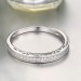 Round Cut White Sapphire Sterling Silver Wedding Bands