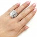 Princess Cut White Sapphire 925 Sterling Silver Halo Bridal Sets