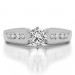 Round Cut White Sapphire Sterling Silver Bridal Sets