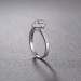 Round Cut 925 Sterling Silver Halo White Sapphire Engagement Rings