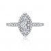 Marquise Cut 925 Sterling Silver White Sapphire Halo Engagement Rings
