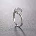 Halo Round Cut White Sapphire 925 Sterling Silver Engagement Rings