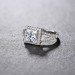 Cushion Cut Halo 925 Sterling Silver White Sapphire Engagement Rings