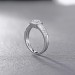 Princess Cut 925 Sterling Silver White Sapphire Halo Engagement Rings
