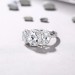 Oval Cut White Sapphire 925 Sterling Silver Three-Stone Engagement Rings