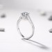 Round Cut 925 Sterling Silver White Sapphire Engagement Rings