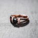 Round Cut Black & White Sapphire Rose Gold S925 Engagement Rings