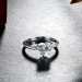 Heart Cut 925 Sterling Silver White Sapphire Engagement Rings