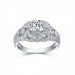 Round Cut S925 Silver White Sapphire Classic Engagement Rings