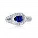 Round Cut Sapphire 925 Sterling Silver Engagement Rings