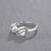 Heart Cut S925 Silver White Sapphire Infinity Rings