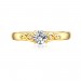 Round Cut White Sapphire Gold S925 Silver Infinity Rings