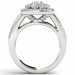 Round Cut White Sapphire Sterling Silver Double Halo Engagement Rings