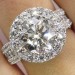 Round Cut White Sapphire Halo Engagement Rings
