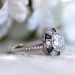 Vintage Round Cut Halo Engagement Rings