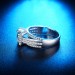 Round Cut White Sapphire Classic Engagement Ring