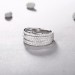 Round Cut White Sapphire 925 Sterling Silver Wedding Bands
