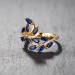 Marquise Cut Sapphire Gold 925 Sterling Silver Wedding Bands