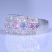 Amethyst & Pink Sapphire Band For Women