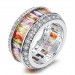 Multicolor Gemstone Delicate Wedding Ring