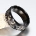 Fashion Pattern Black Titanium Steel Men's Ring