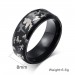 Fashion Pattern Black Titanium Steel Men's Ring