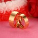 Gold Titanium Steel Promise Rings for Couples