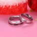 Black & Rose Gold Silver Titanium Steel Promise Rings for Couples