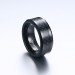 Tungsten Black Pattern Men's Ring