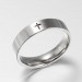 Titanium Black Cross Silver Men's Ring