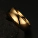 Tungsten Gold Color Simple Men's Ring