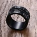 Titanium Rotatable Camera Shape Black Men's Ring