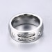Titanium Round Cut White Sapphire Silver Men's Ring
