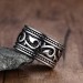 Titanium Black & Silver Unique Men's Ring