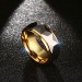 Tungsten Gold & Grey Men's Ring