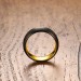 Tungsten Gold & Black Men's Ring